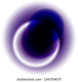 Abstract blurred circles. Glitch Art minimal vector illustration.