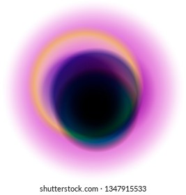 Abstract blurred circles. Glitch Art minimal vector illustration.