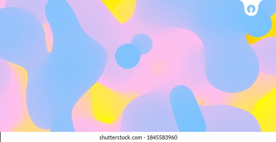 Abstract blurred color background. Trendy gradients. Vector illustration for advertising, marketing, presentation or screen. Fantasy digital art. 