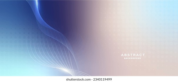 Abstract blurred color gradient background with Dynamic waves. Vector illustration