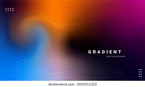 Abstract blurred color gradient background vector.