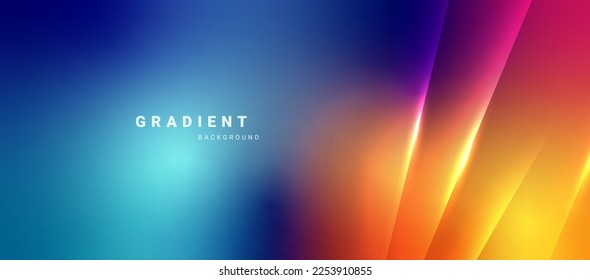Gradiente de color borroso abstracto con efecto de luz brillante.Ilustración vectorial.