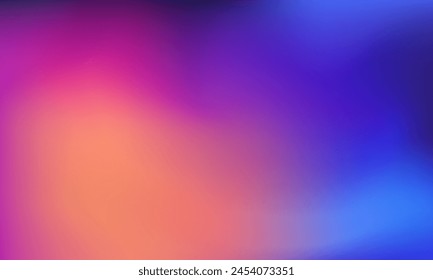 Abstract blurred colorful background. Gradient blend. Bright colored glow. Diffuse glare. Modern template for posters, banners, brochures, flyers, covers, website. Vector image