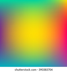 Abstract blurred colorful background. Unfocused style backdrop. Vector illustration. Neon colors.