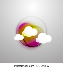 Abstract blurred colorful clouds