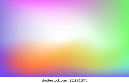 Abstract blurred colorful gradient background with white, green, purple, pink and orange color combination