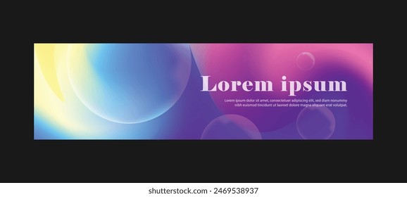 Abstract blurred colorful horizontal banner and cover background art