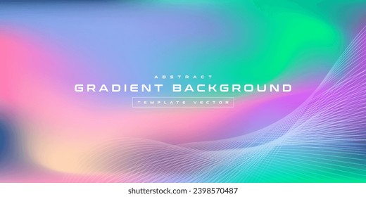 Resumen fondo de gradiente de malla de color borroso, marca futurista de papel tapiz, tarjeta de visita, color pastel suave, línea geométrica de tecnología de puntos, tecnología digital de ciberai, plantilla de presentación vectorial