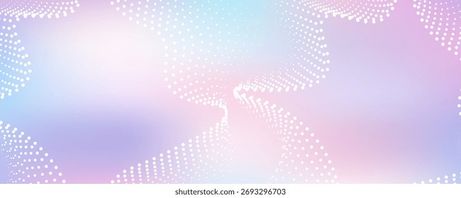 Abstrakte unscharfe bunte Mesh Farbverlauf Hintergrund, futuristische Tapeten Branding, Visitenkarte, weiche Pastellfarbe, geometrische Linie Punkt Tech, digitale Cyber-Air-Technologie, Präsentationsvorlage Vektor