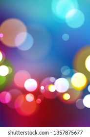Abstract blurred colors background with bokeh light. Vector Eps10