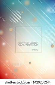 Abstract blurred colors background with geometric shapes. Vector Eps10