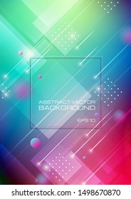 Abstract blurred colors background with geometric shapes. Vector Eps10