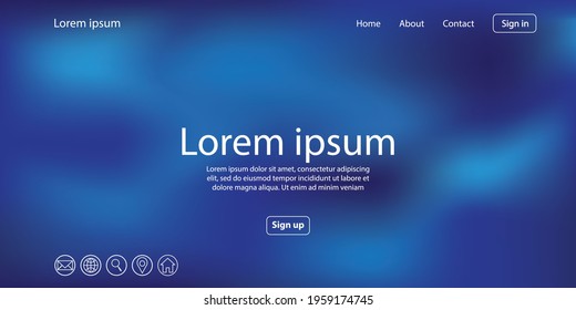 Abstract blurred creative multicolored background art illustration for web, mobile application home page, landing page modern gradient vector template