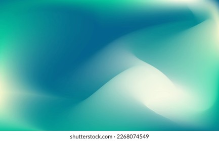 fondo abstracto de malla de gradiente de diseño de curva borrosa. diseño gráfico de color crema, azul, cian suave. para afiches, webdesign, tapicería, banner, tarjetas de felicitación, decoración, portada. ilustración vectorial. 