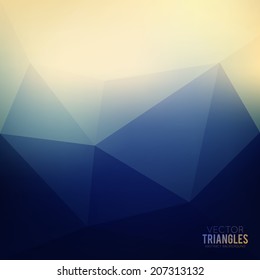 Abstract blurred dark modern background with gradient triangles