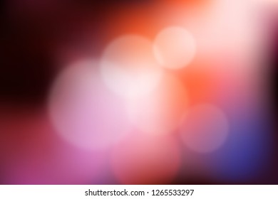 Abstract blurred defocused background with bokeh circles. Night city life. Vector illustration