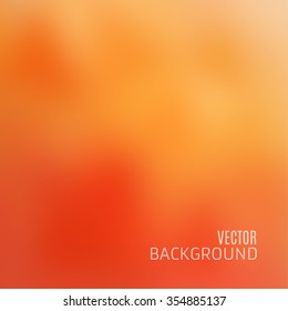 Abstract blurred defocused background - red and orange colored texture, in vector