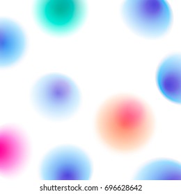 Abstract Blurred Dots Background. Colorful Bubbles And Molecules