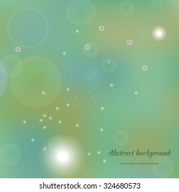 Abstract blurred fairy background with circle light. Stock vector.