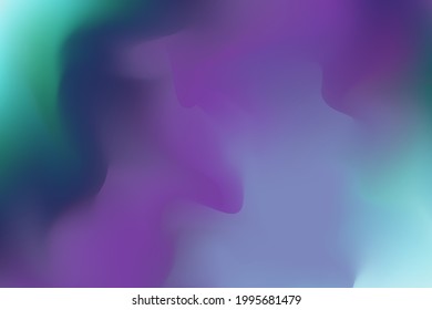 Abstract Blurred Gradiant Mesh Horizontal Background In Violet And Dark Blue, Green Colors.