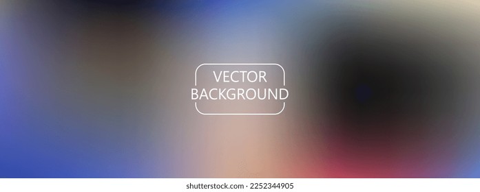 Abstract blurred gradient background. Black and blue fluid waves. Banner, poster template with smooth mesh gradient. Minimalist liquid backdrop. Vector illustration