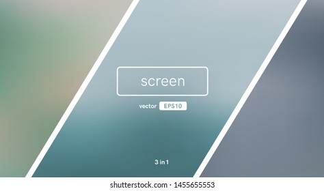 Abstract blurred gradient background. Blue, green color. Unfocused style bokeh. Colorful editable mesh. Soft pastel colored blur. Minimal modern style. Beautiful template. EPS10 vector illustration.