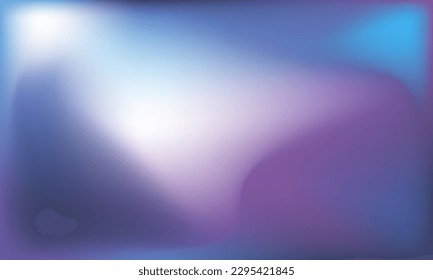 Resumen degradado borroso fondo azul-violeta- blanco liso. Hermoso fondo de olas. Ilustración vectorial para su diseño gráfico, banner, afiche, postal o fondo de pantalla, tema. Ordenador