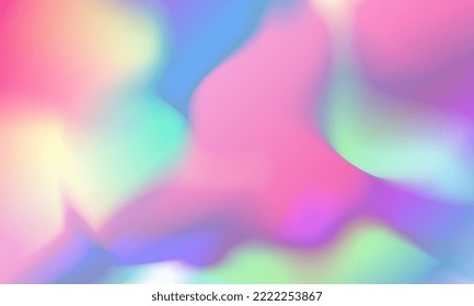 Abstract blurred gradient background in bright rainbow colors. Colorful banner or website template. Easy to edit soft colored vector illustration in Eps10.