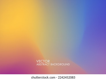 Abstract blurred gradient background in bright rainbow colors. Colorful smooth banner template.