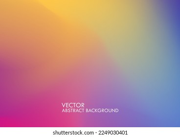 Abstract blurred gradient background in bright rainbow colors. Colorful smooth banner template.