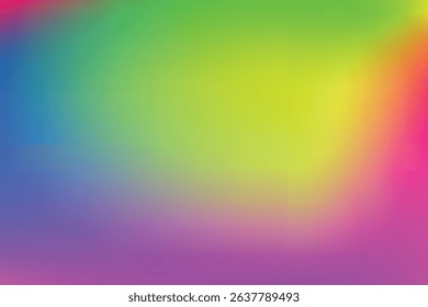 Abstract blurred gradient background in bright colors
