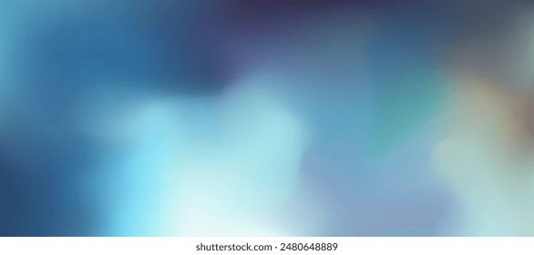Abstract blurred gradient background with colors Sky with rainbow clouds Beautiful walls in shades of blue and purple,  gloomy mood.