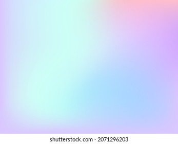 Abstract blurred gradient background. Creative modern vector illustration. Holographic spectrum for the cover. Blue, pink, yellow tones