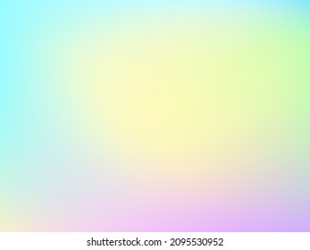 Abstract blurred gradient background. Creative modern vector illustration. Holographic spectrum for the cover. Blue, pink, yellow tones