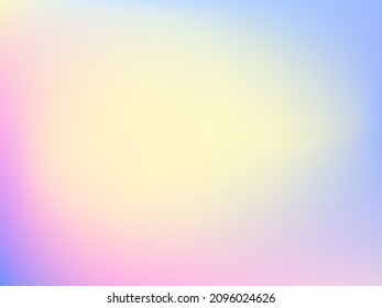 Abstract blurred gradient background. Creative modern vector illustration. Holographic spectrum for the cover. Blue, pink, yellow tones