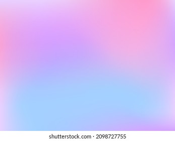 Abstract blurred gradient background. Creative modern vector illustration. Holographic spectrum for the cover. Blue, pink, yellow tones