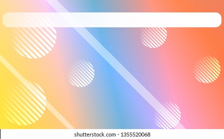 Abstract Blurred Gradient Background with Line, Circle. For Screen Cell Phone. Vector Illustration