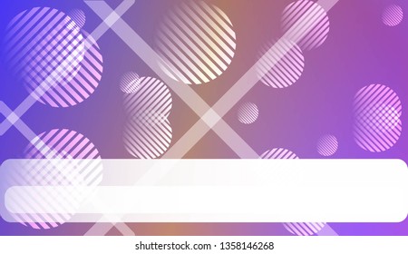 Abstract Blurred Gradient Background with Line, Circle. For Bright Website Banner, Invitation Card, Scree Wallpaper. Vector Illustration