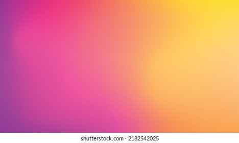 Abstract blurred gradient background. Magenta, pink, orange, yellow, purple, violet, red, vivid, sunrise color. Vector illustration graphic design, bright mesh texture for banner or poster. EPS 10