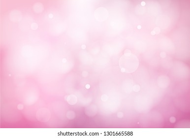Abstract blurred gradient background in pink and white colors. Vector illustration
