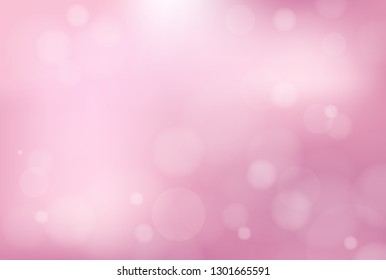 Abstract blurred gradient background in pink and white colors. Vector illustration