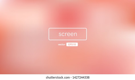 Abstract blurred gradient background. Pink color. Unfocused style bokeh. Colorful editable mesh. Soft pastel colored blur. Minimal modern style. Beautiful template. EPS10 vector illustration.