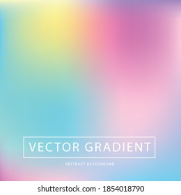 Abstract blurred gradient background in vibrant rainbow colors. Colorful banner template. Light editable soft color vector illustration without transparency.