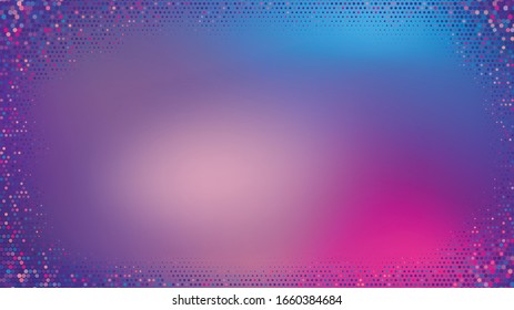Abstract Blurred Gradient Background for Web Layout. Violet and Pink Half Tone Vector Pattern