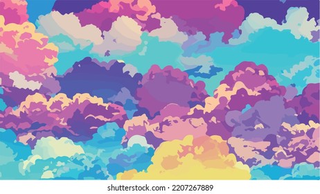 Abstract blurred gradient. Colorful clouds wallpaper 