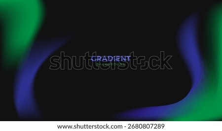 Abstract blurred gradient dark blue and green background
