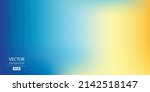 Abstract blurred gradient mesh background in blue and yellow colors of national flag of Ukraine. Poster or banner template. Easy editable soft colored EPS8 vector illustration without transparency.
