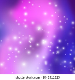 Abstract blurred gradient mesh background in bright violet colors. Purple smooth banner template. Easy editable soft vector illustration.