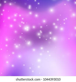 Abstract blurred gradient mesh background in bright violet colors. Purple smooth banner template. Easy editable soft vector illustration.