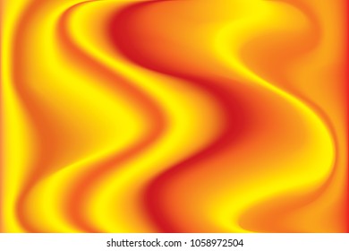 Abstract blurred gradient mesh background in hot shade colors with wave element. Vector, illustration.